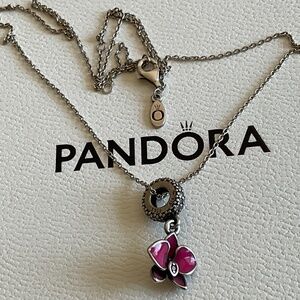 Pandora Orchid necklace